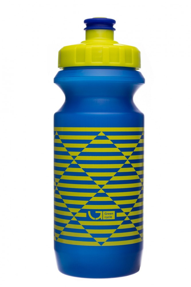 

Велофляга Green Cycle STRIPES 0,6 blue nipple-yellow