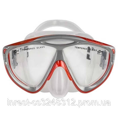 

Маска для плавания детская красно-серая Dolvor 286 Junior SKL11-282408