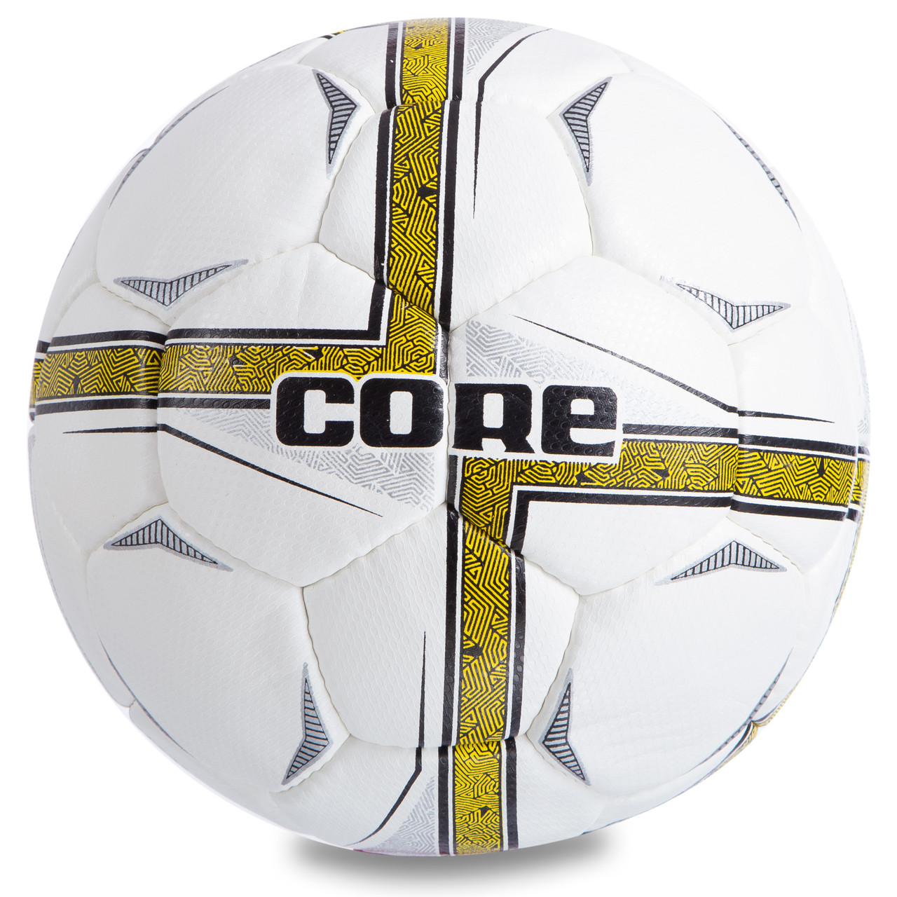 Мяч футбольный №5 PU ламин. CORE CHALLENGER CR-021 (№5, 4 сл., сшит вручную, белый-зеленый)