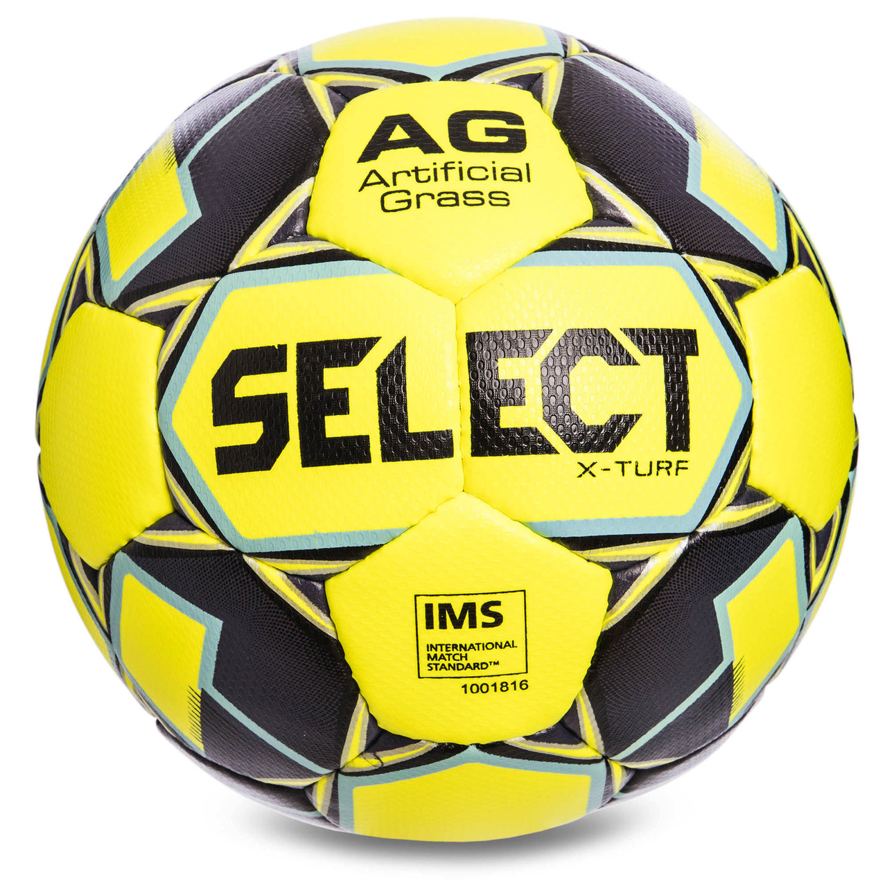 Мяч футбольный №5 SELECT X TURF IMS (FPUG 1300, желтый-серый)