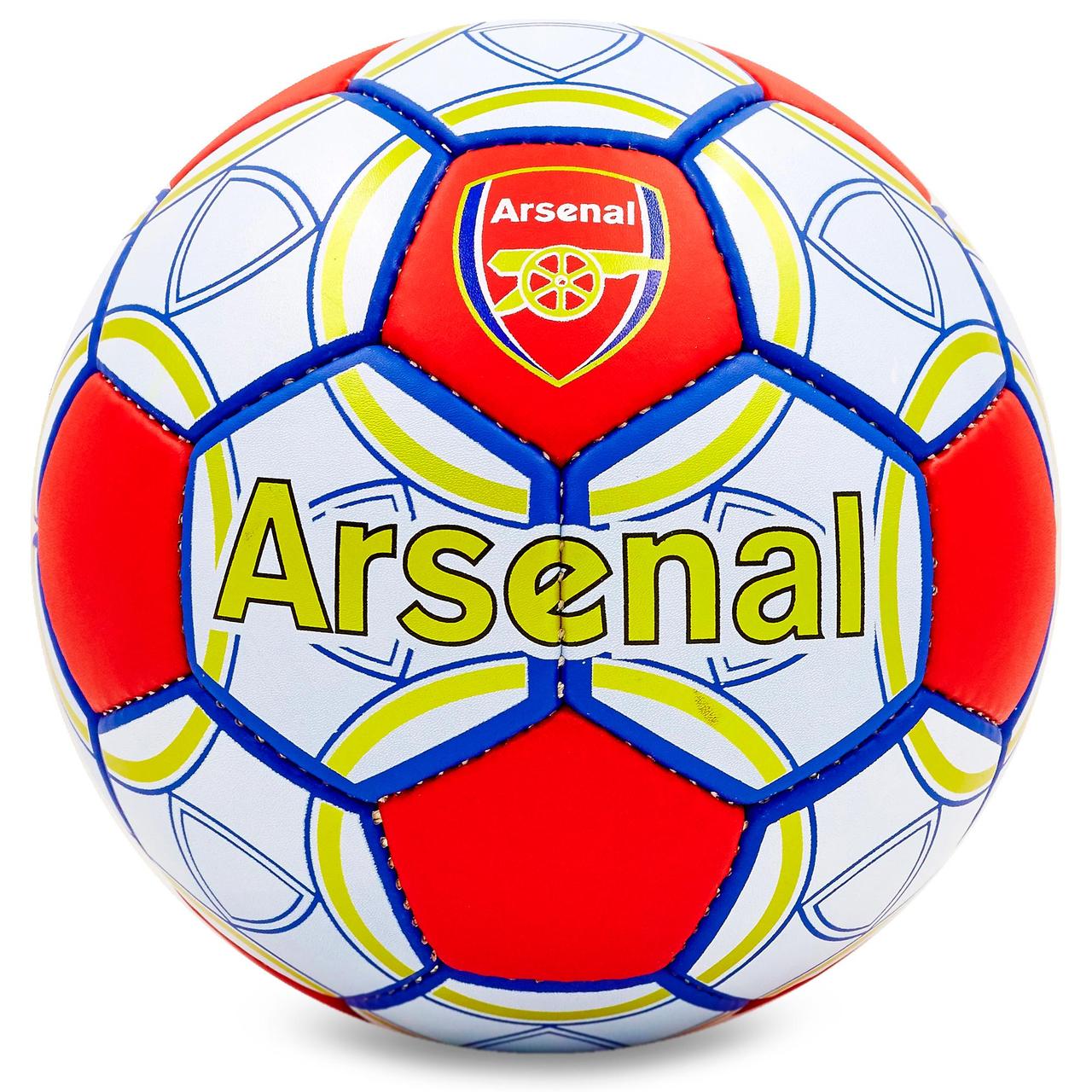 Мяч футбольный №5 Гриппи 5сл. ARSENAL FB-0047-150 (№5, 5 сл., сшит вручную)