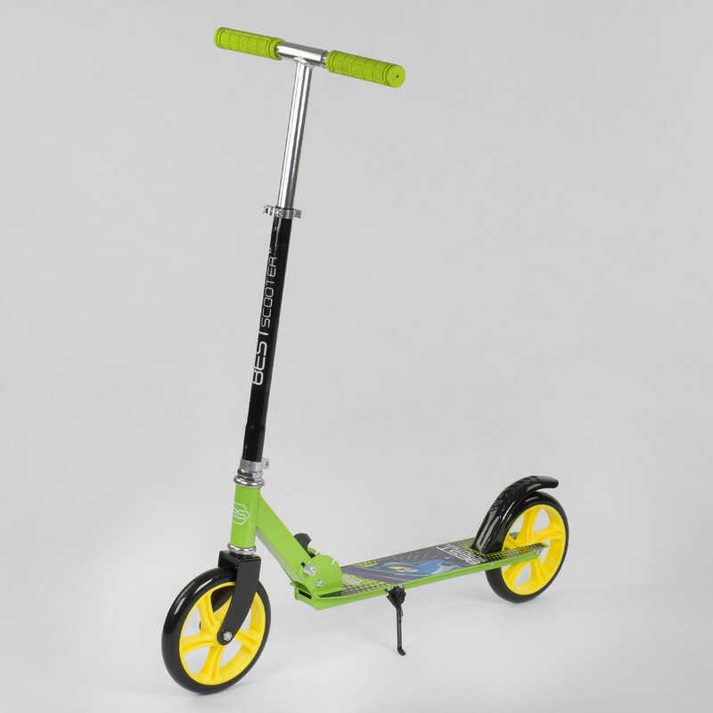 

Самокат двухколесный Best Scooter Салатовый (53396) колеса PU