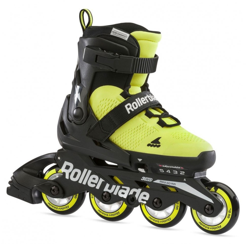 

Ролики детские Rollerblade Microblade SE Neon Yellow Black 2021 (Желто-черный неон, 33-36,5)