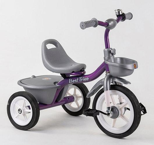 Дитячий триколісний велосипед, з гумовими ненадувными колесами BS-4298 "Best Тгіке", колір фіолетовий