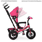 Трехколесный велосипед для девочки с музыкальной панелью и фарой TURBOTRIKE M 3115-6HA (цвет Розовый), фото 2