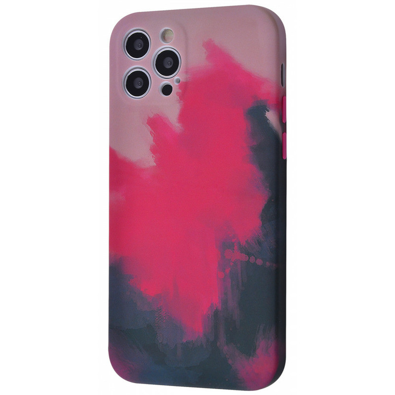 

Чехол WAVE Watercolor Case (TPU) iPhone Xr (pink/black)