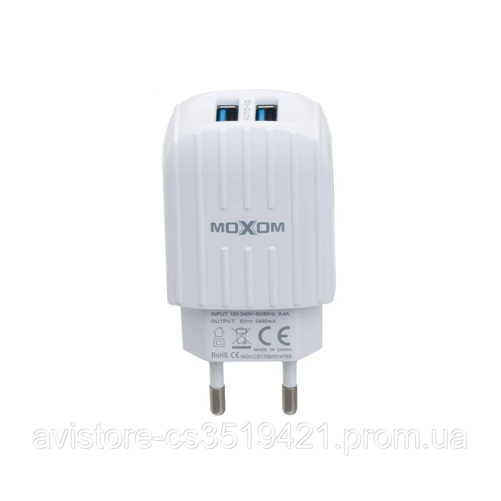 

Сетевое Зарядное Устройство Moxom KH-48 с кабелем Micro USB, Белый