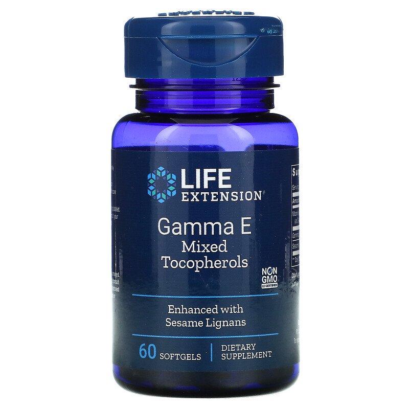 

Life Extension Gamma E Mixed Tocopherols 60 гелевых капсул