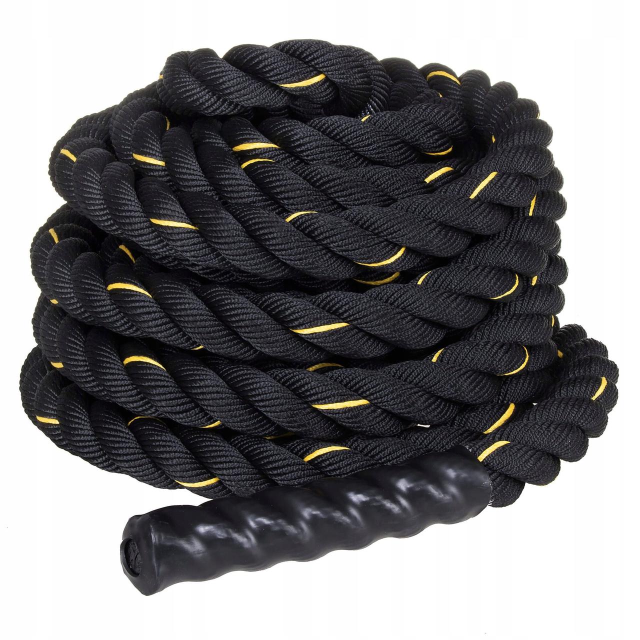 

Канат для кроссфита Springos Battle Rope 9 м FA0104, Черный