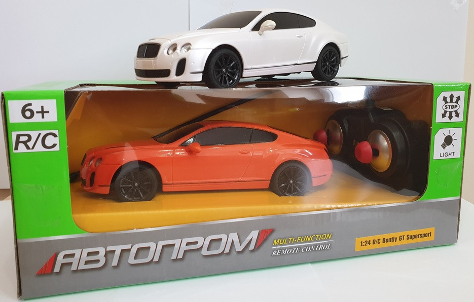 

Машина батар. р|у 8821 (24шт) "АВТОПРОМ",1:24 R|C BENTLEY CONTINENTAL SUPERSPORTS,2 кольори, в коробці