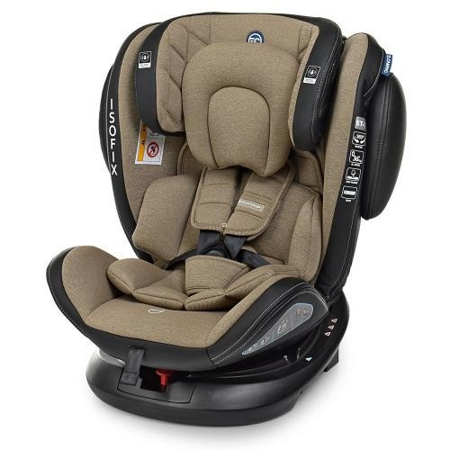 

Автомобильное кресло EVOLUTION Isofix 1045 детское, автокресло, изофикс, поворотное от 0 до 12 лет Темно-серый, Бежевый