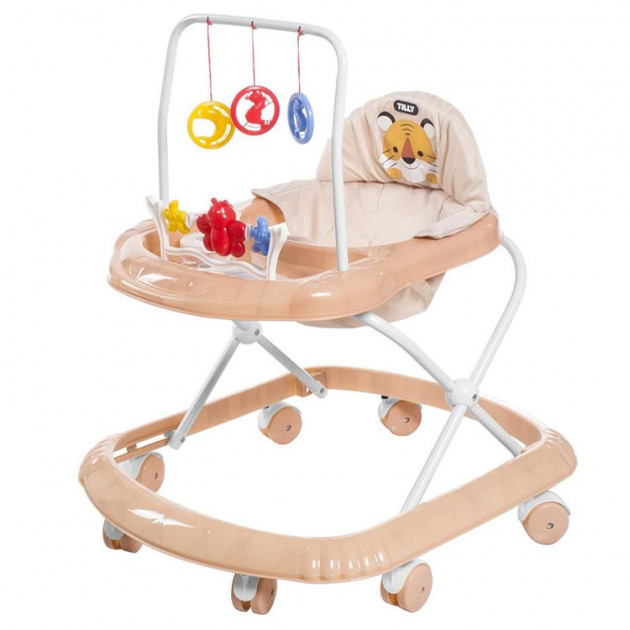 

Каталка-ходунки игровой центр Baby Tilly Smile Beige T-4210 (ходунки,качалка,каталка), Бежевый