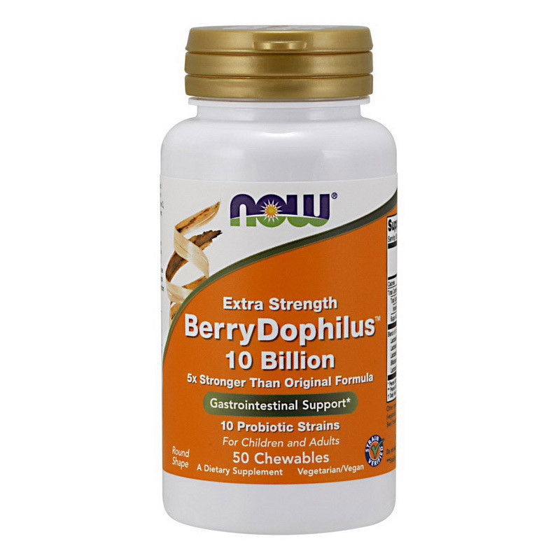 

Пробиотик NOW BerryDophilus 10 Billion (50 chewables)