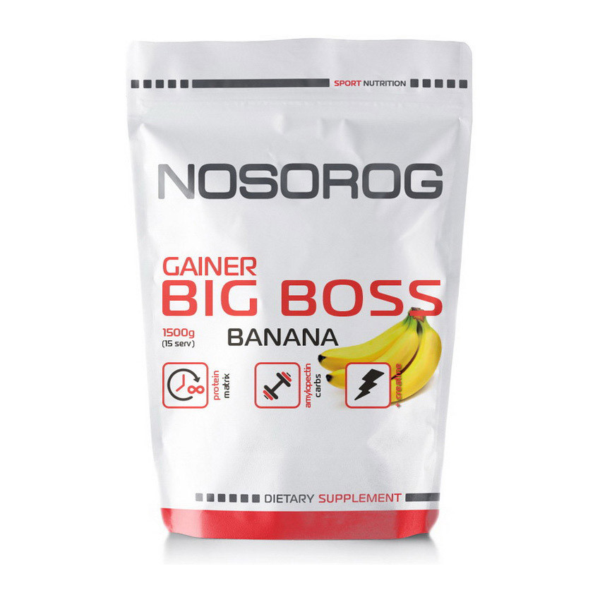 

Высокобелковый гейнер NOSOROG Gainer BIG BOSS (1,5 kg vanilla cream)