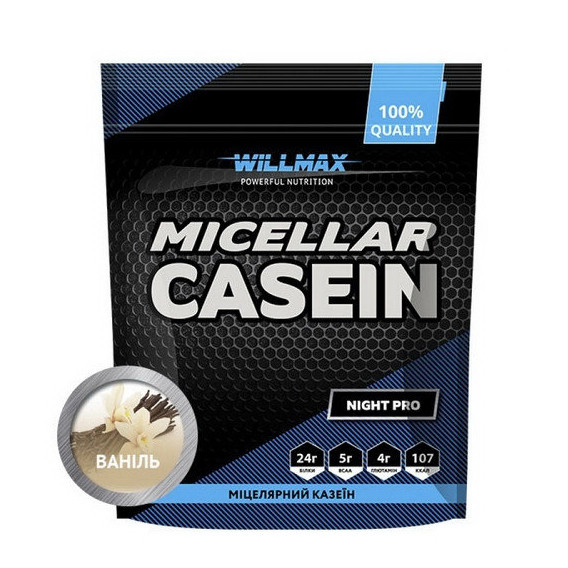 

Казеиновый протеин Willmax Micellar Casein (900 g) Ваниль