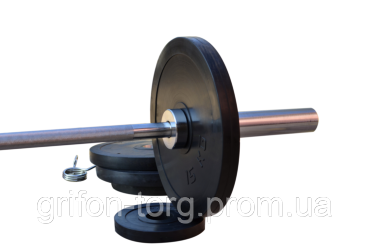 Диск RN-Sport сталевий прогумований 15 кг - 27 мм