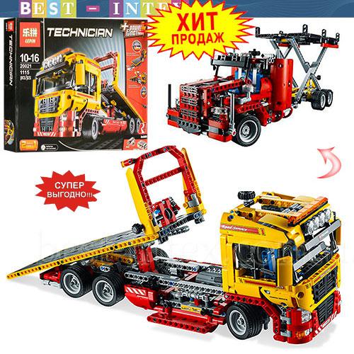 

Конструктор Грузовик с платформой 20021 (1115 дет) Lepin Technology, Коллаж