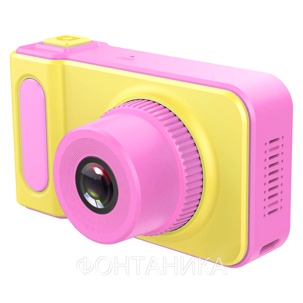 

Цифровой детский фотоаппарат Smart Kids Camera детская фото-видеокамера Yellow-Pink, Желтый + розовый