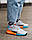 Чоловічі кросівки Adidas ZX 2K Boost Grey Orange Blue | Адідас ЗХ 2К Буст Сірі з помаранчевим і блакитним, фото 5