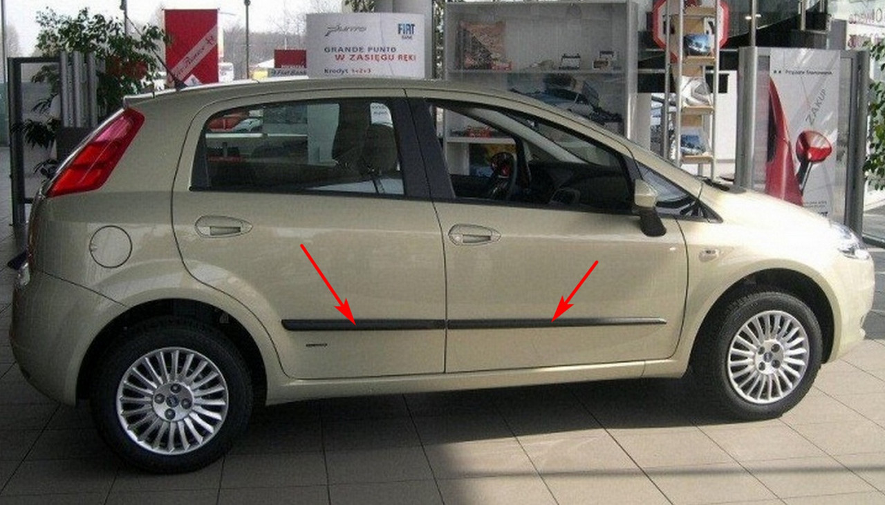 Молдинги на двери для Fiat Gande Punto 5Dr 2005-2009, Punto Evo 5Dr 2009-2012, фото 2