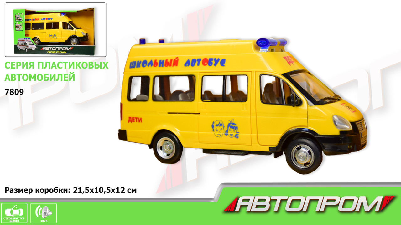 

Машинка игрушечная 7809 "АВТОПРОМ" городские службы,1:29,свет,звук ,откр.двери в коробке 21,5*10,5