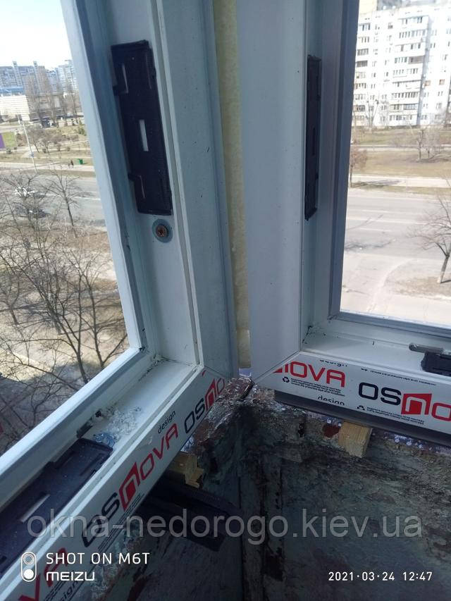 Остекление балкона  П-образной формы Киев пр. Маяковского 18