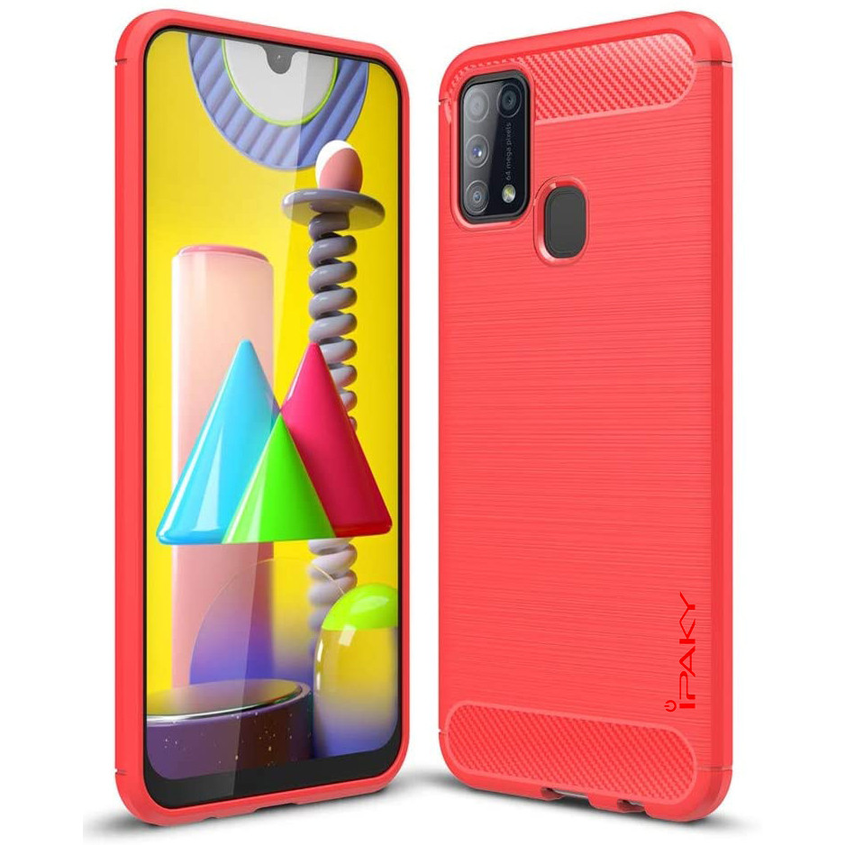 

TPU чехол iPaky Slim Series для Samsung Galaxy M31, Красный