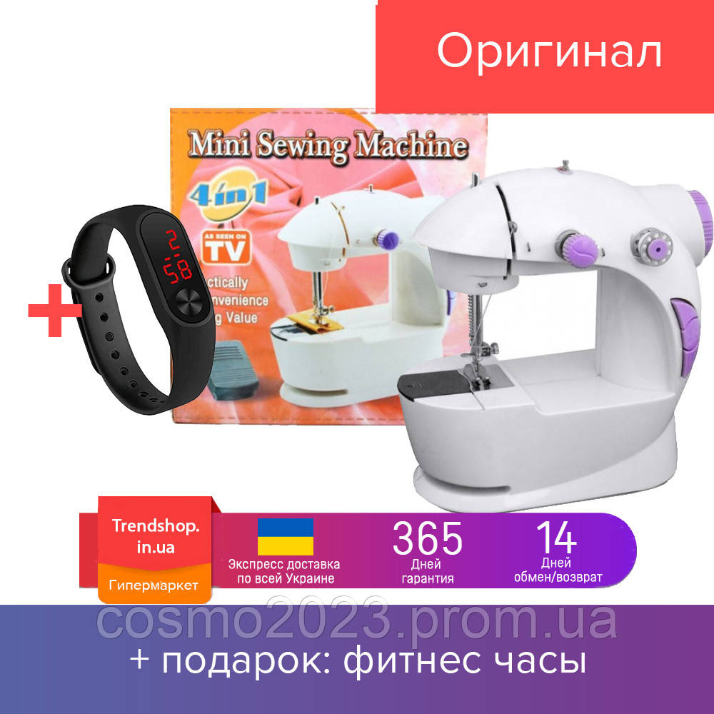 

Швейная машинка портативная с педалью Sewing Machine 201 мини машинка для шитья электромеханическая