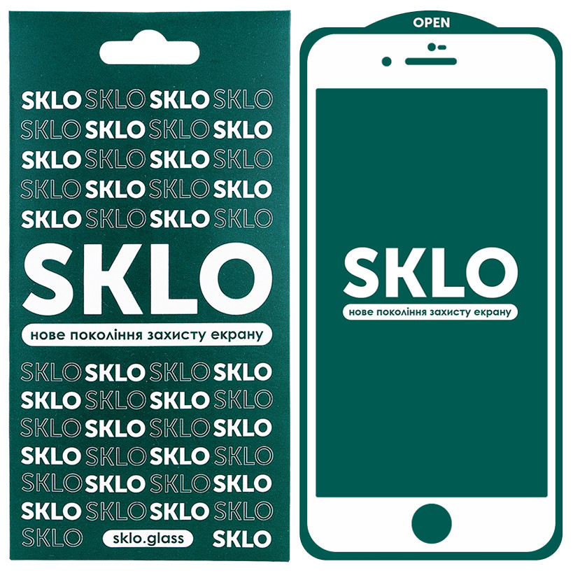 

Защитное стекло SKLO 5D (full glue) для Apple iPhone 7 / 8 / SE (2020) (4.7") Белый