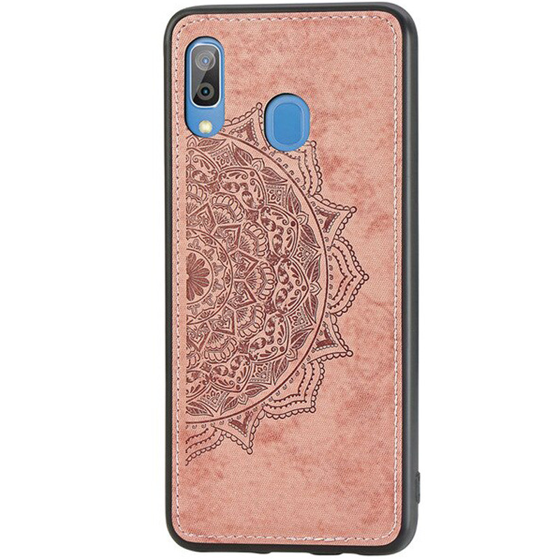 

TPU+Textile чехол Mandala с 3D тиснением для Samsung Galaxy A20 / A30, Розовый