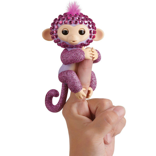 

WowWee Fingerlings Блестящая интерактивная ручная обезьянка со стразами Glitter Glitz Baby Monkey 3681