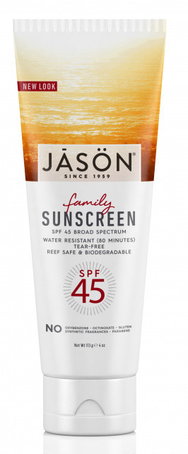 

Натуральное солнцезащитное средство для всей семьи SPF 45 (113 г) Jason