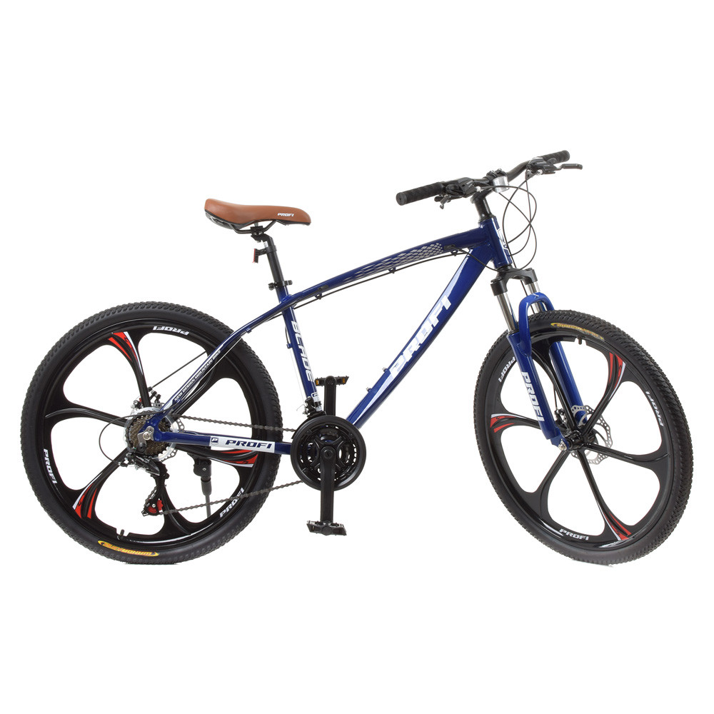 

Спортивный велосипед горный Profi T26BLADE 26,3 колеса 26 дюймов, алюминиевая рама SHIMANO 21SP, Синий