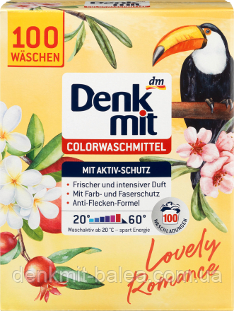 

Порошок для стирки цветного белья Denkmit Colorwaschmittel Pulver Lovely Romance 100 стирок