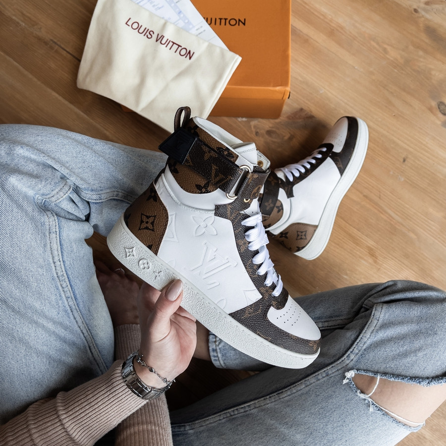 

LV Sneakers High Brown White