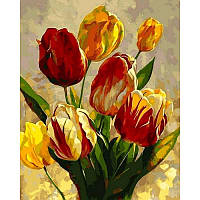 Картина по номерам рисование Mariposa MR-Q2182 Тюльпаны 40х50см набор для росписи по цифрам, краски, кисти,, фото 1