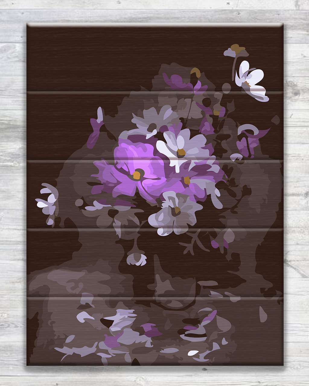Картина по номерам на дереве ArtStory Загадочные цветы 30*40 см