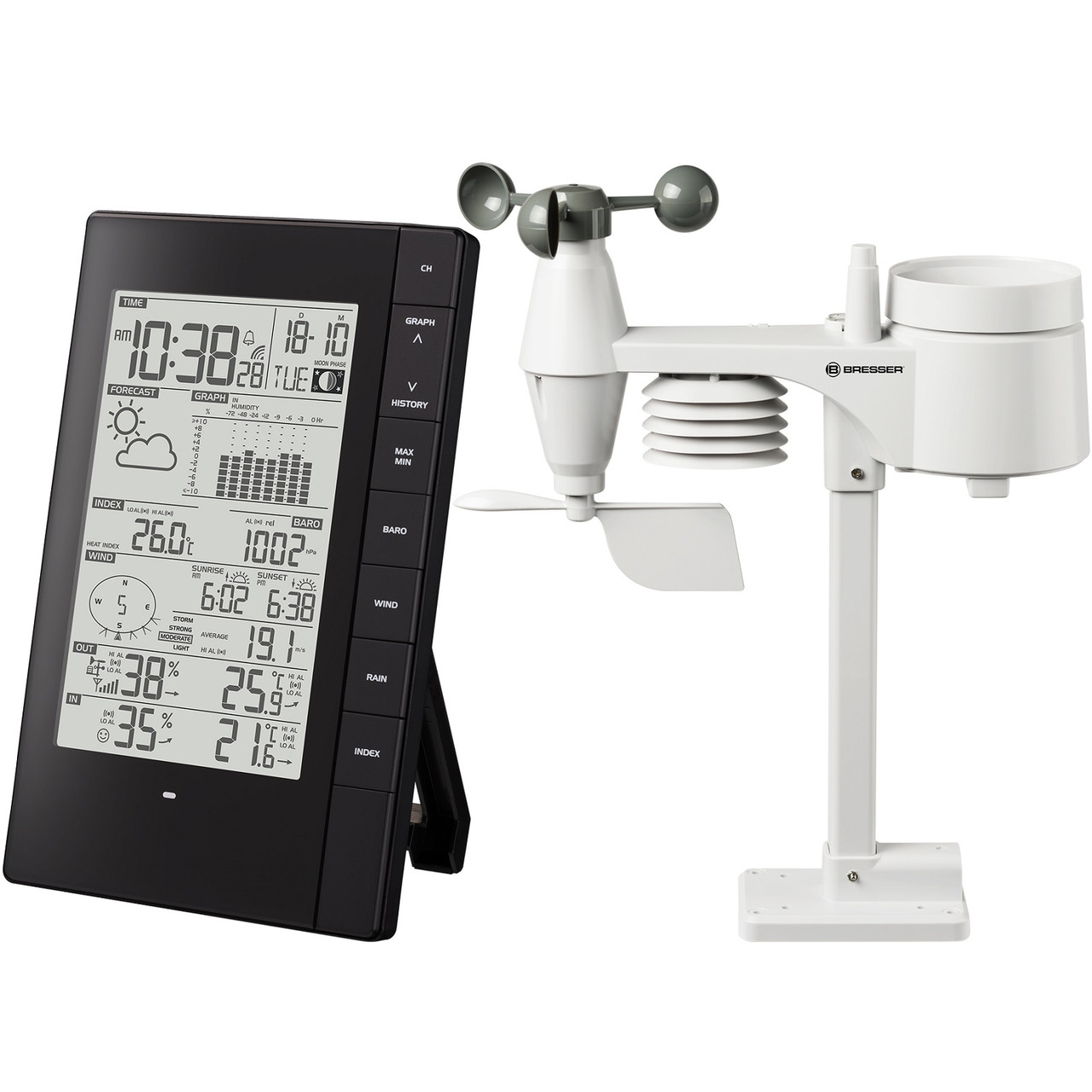 

Метеостанция Bresser Weather Center 5-in-1 PC-connect (7002571)