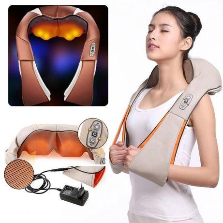 

Массажер роликовый для всего тела с подогревом Shiatsu Massager of Neck Kneading