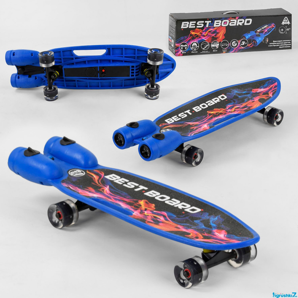 

Скейтборд Best Board (S-00605) с музыкой и дымом