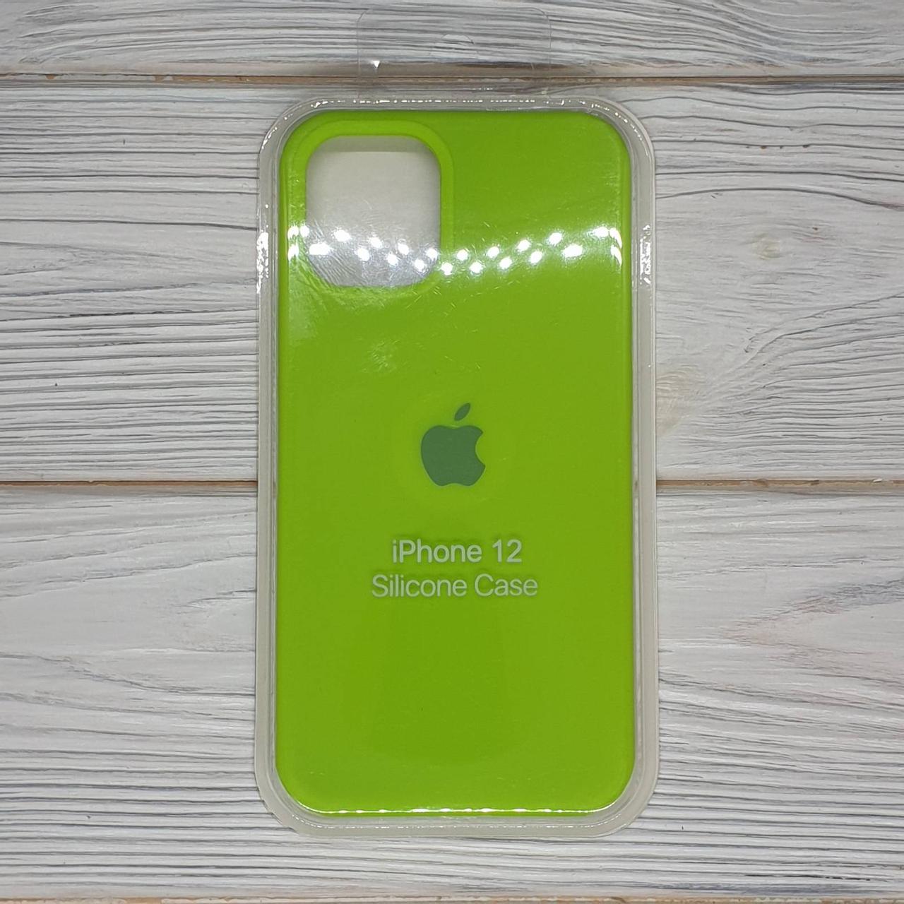 

Накладка Silicone Case Original Full Cover чехол для iPhone 12 Mini - светло-салатовый (40)