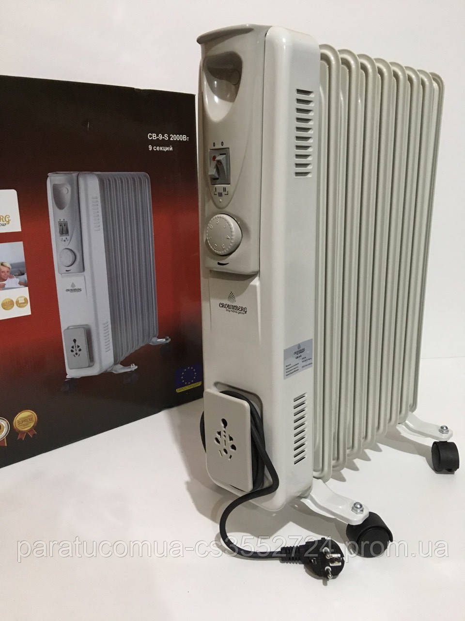 

Масляный обогреватель Crownberg на 9 секций 2000W CB-9 (1 шт/ящ)