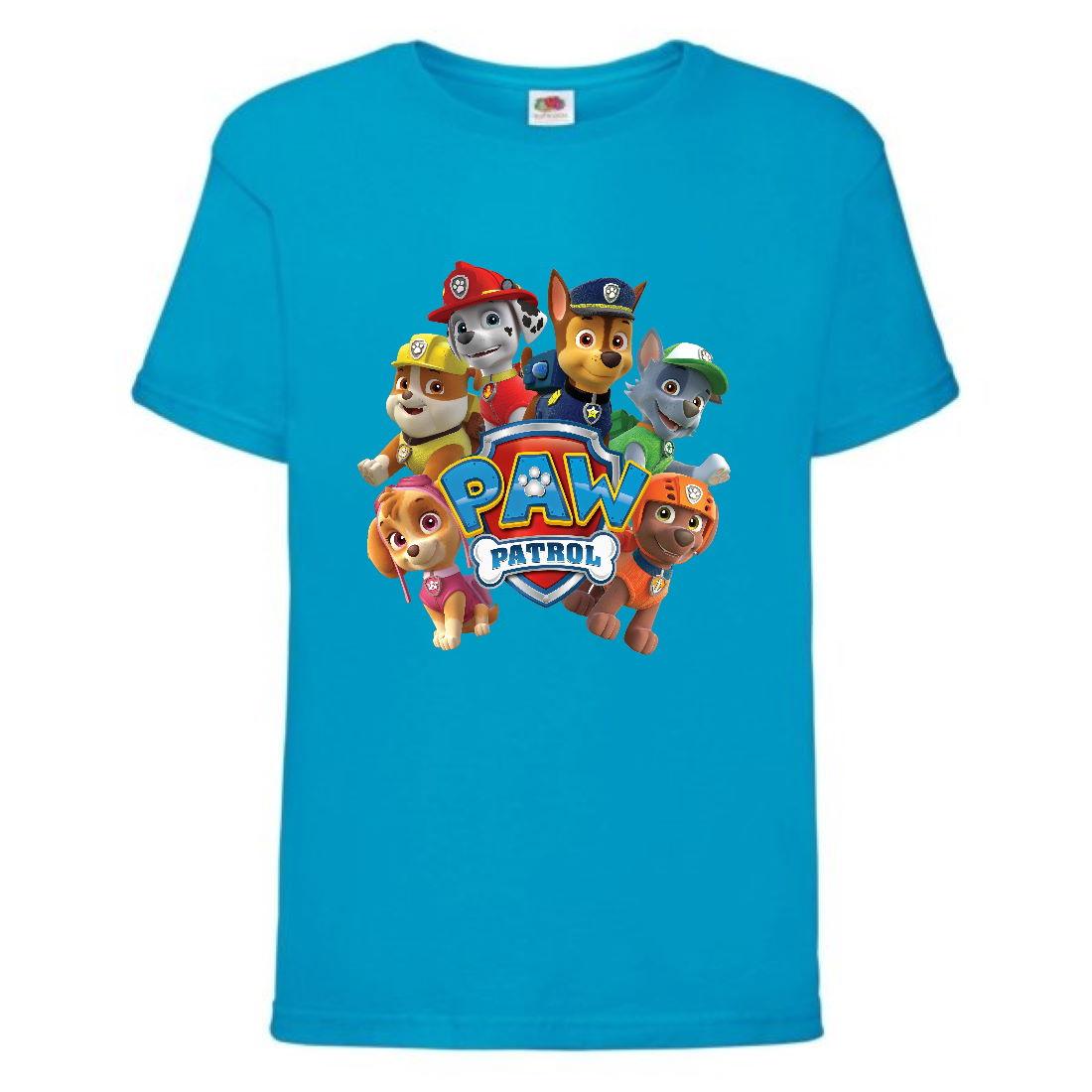 

Футболка детская Щенячий патруль (Paw Patrol-05) Все щенки голубая