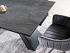 Стол обеденный SALVADORE Ceramic SIGNAL серый мрамор/черный матовый, фото 7