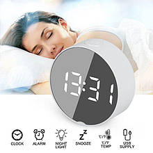 Электронные часы настольные с белой подсветкой и термометром UKC DT-6505 Часы-настольные в Украине