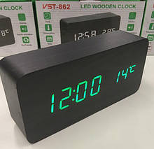 Электронные настольные часы-будильник Led Wood Clock VST-862 Часы-настольные в Украине