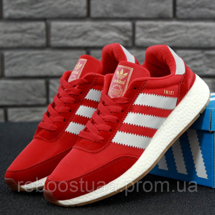 

Мужские кроссовки Adidas Iniki RUNNER BOOST, красный, белый, Вьетнам 42