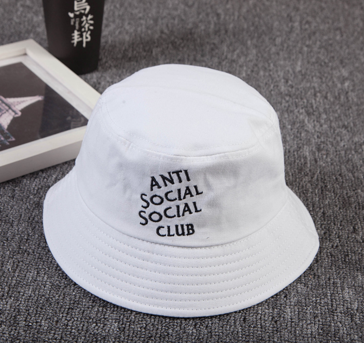 Панама Bucket Hat Anti Social Social Club ASSC Белая — Купить Недорого на  Bigl.ua (1260558263)