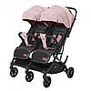 Прогулочная коляска для двойни CARRELLO Presto Duo CRL-5506 Cherry Pink + дождевик розовая