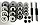 Комплект хромированных гантелей NEO-SPORT - 20 кг в боксе, разборных со сменными дисками (2х10кг), фото 6